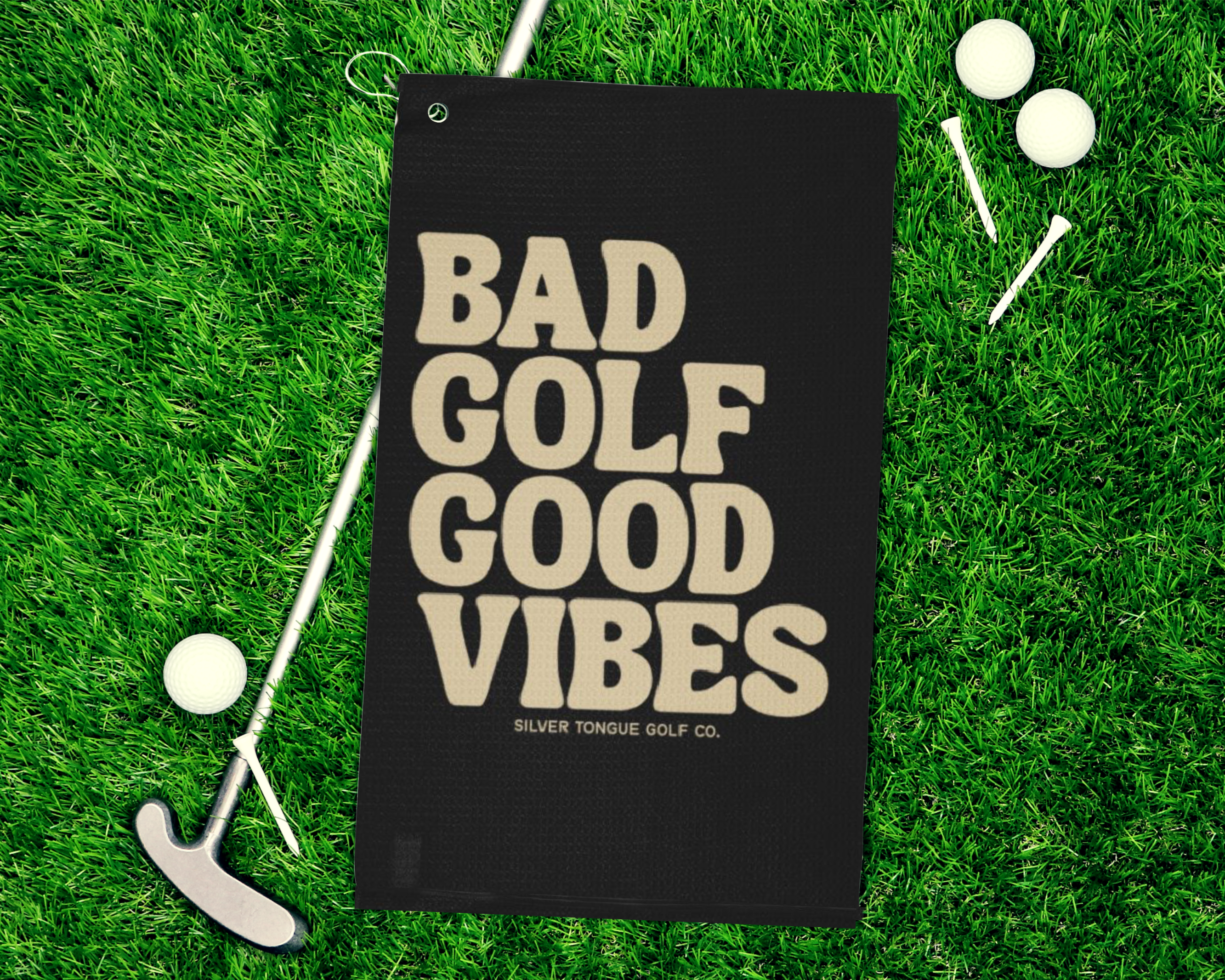 Bad Golf Good Vibes - Golf Towel
